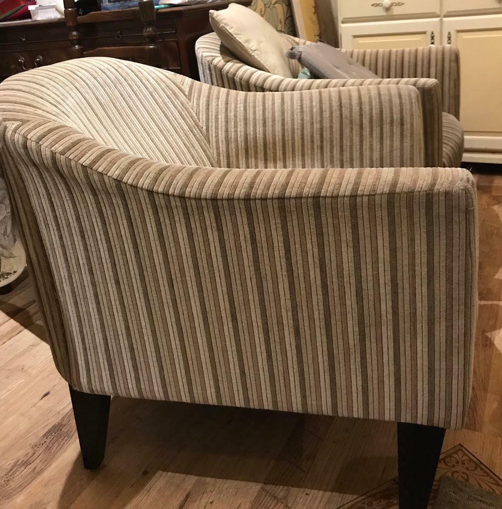 Velvety striped tub chair armchair by Next in Stirling Gumtree