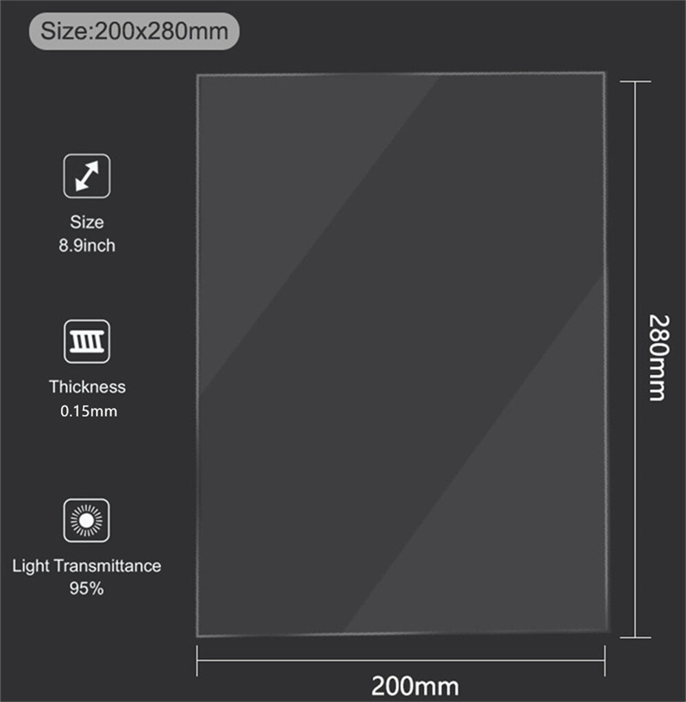 2PCS FEP Release Film Resin 3D Printer 20x 28cm 0.15mm For Anycubic Mono SLA/DLP