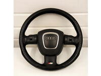 AUDI S LINE Leather Steering Wheel - S3, S4, S5, S6, S8, Q7