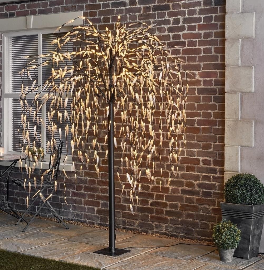 STUNNING LARGE LED GARDEN WEEPING WILLOW LAMP/GARDEN LIGHTING in