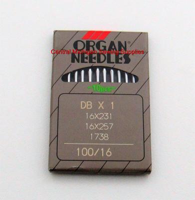 Organ Needles Pack of Ten 16x257 SIZE 16 SINGER 31-15 31-17 31-18 31-19 31-20