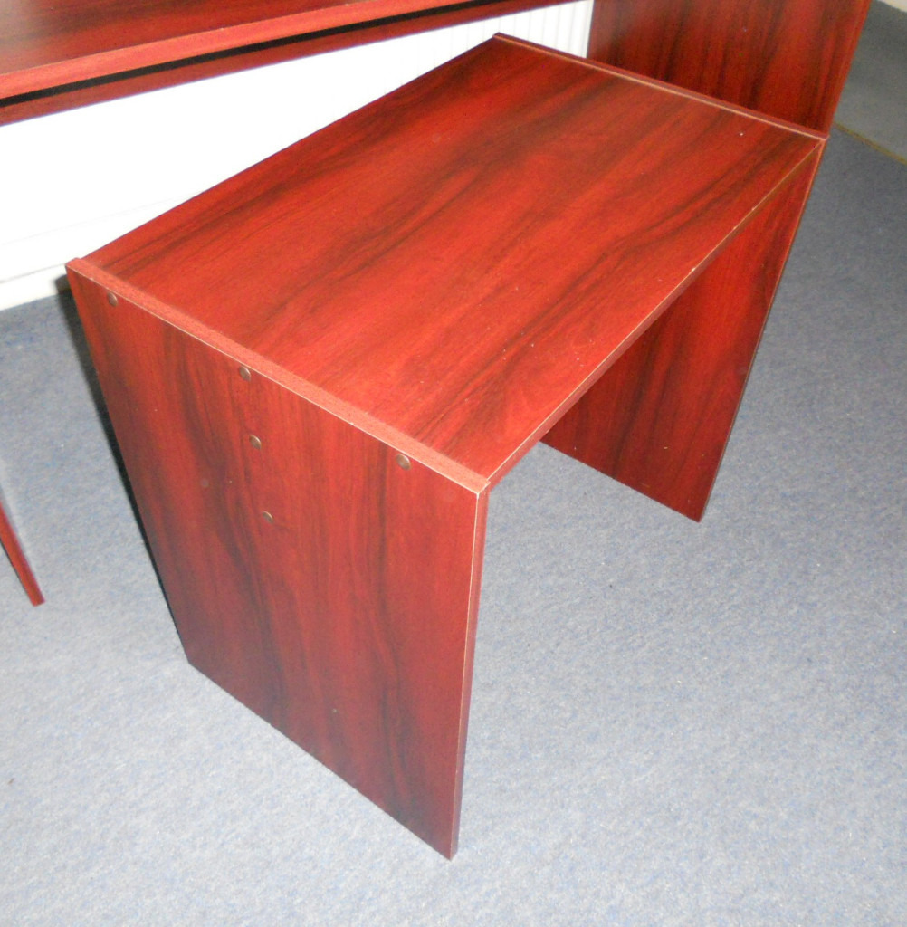 Office Side Table or Printer Table Small Desk Mahogany Finish in