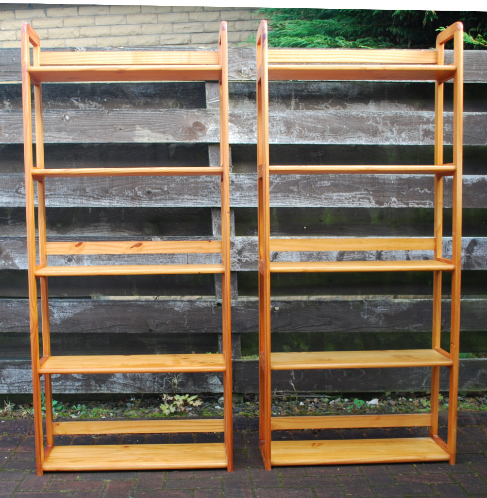 PAIR OF PINE SHELF UNITS in Livingston, West Lothian Gumtree