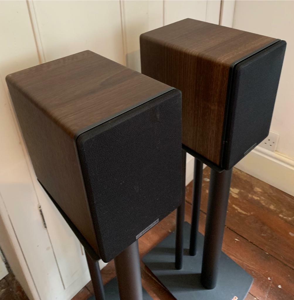 Cambridge Audio S30 speakers + Mission speaker stands in Bramley