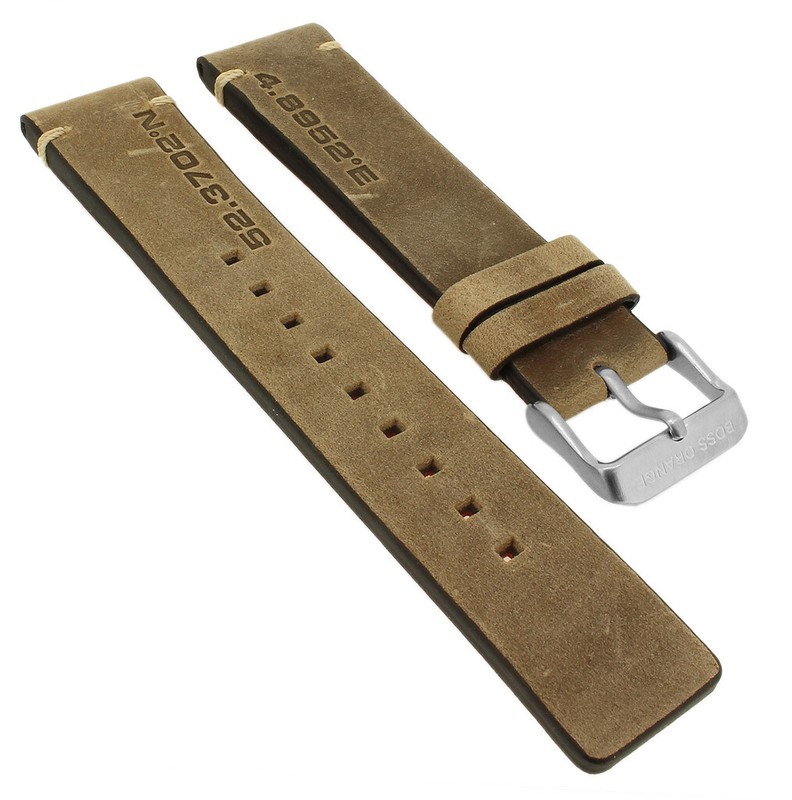 Hugo Boss Orange > Bracelet Montre 22mm Cuir Braun > 1550020 1550021