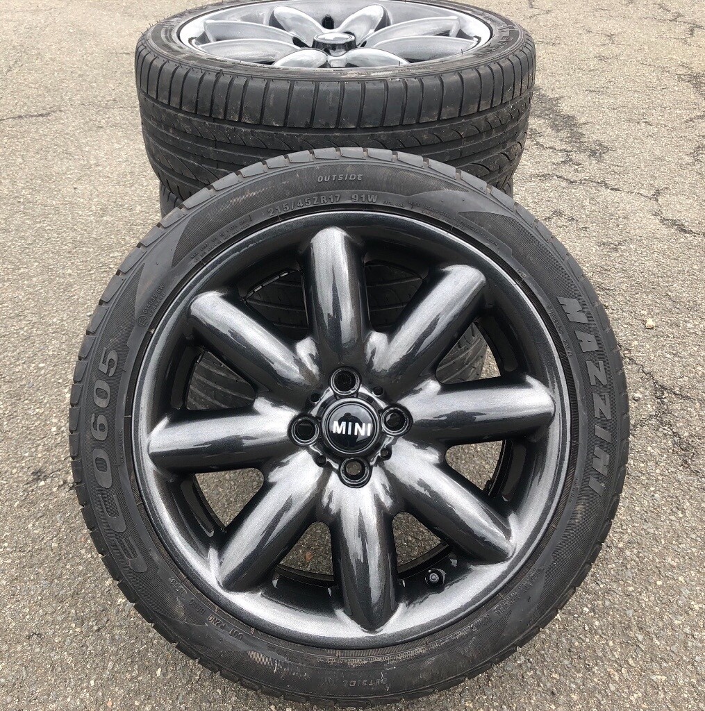 MINI COOPER S 17” ALLOY WHEELS & TYRES MINT CONDITION MINI R53 R56
