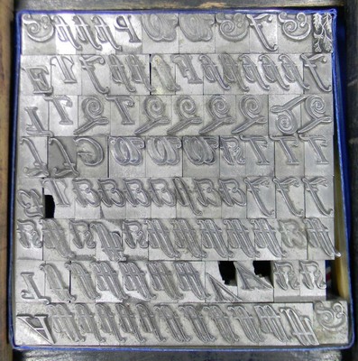 Alphabets Metal Letterpress Print Type 36pt Goudy Italic Swash Ligs    MM33 3#