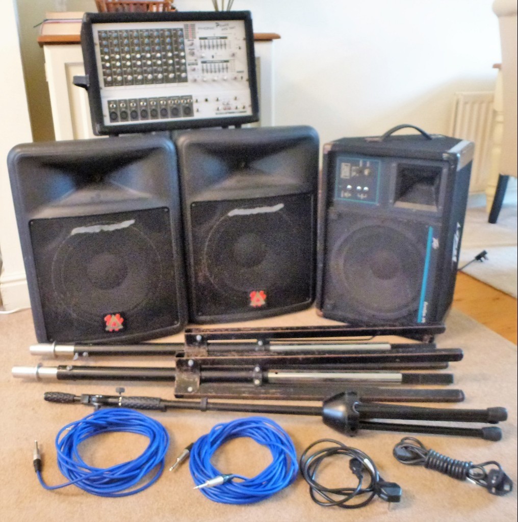 For Sale, Complete working PA System. Phonic Amp, Peavey Speakers and