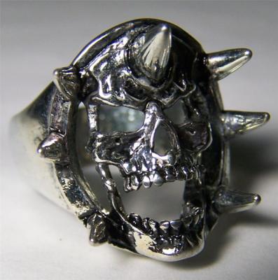 QUALITY SKULL WITH SPIKES RING #181 jewelry unisex MENS