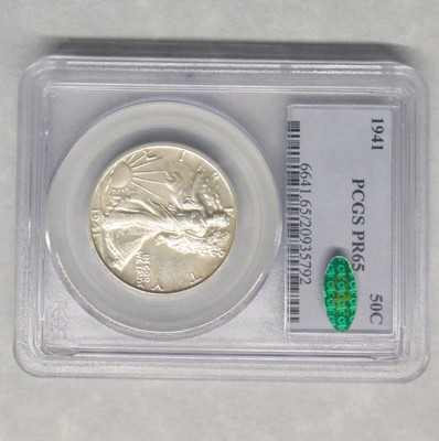 1941 PCGS & CAC PF65 Liberty Walking Proof Silver Half, (Very Weak or No AW)