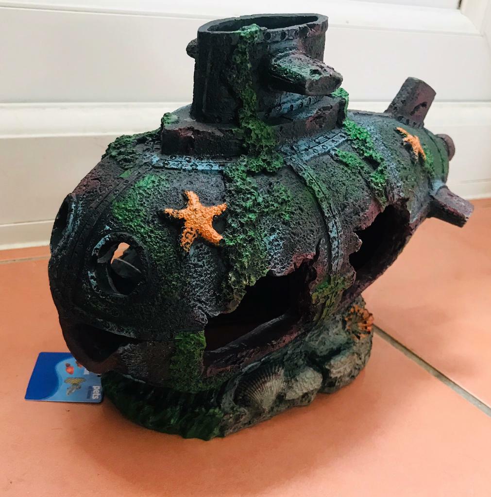 Aquarium fish tank large submarine ornament new in Romford, London
