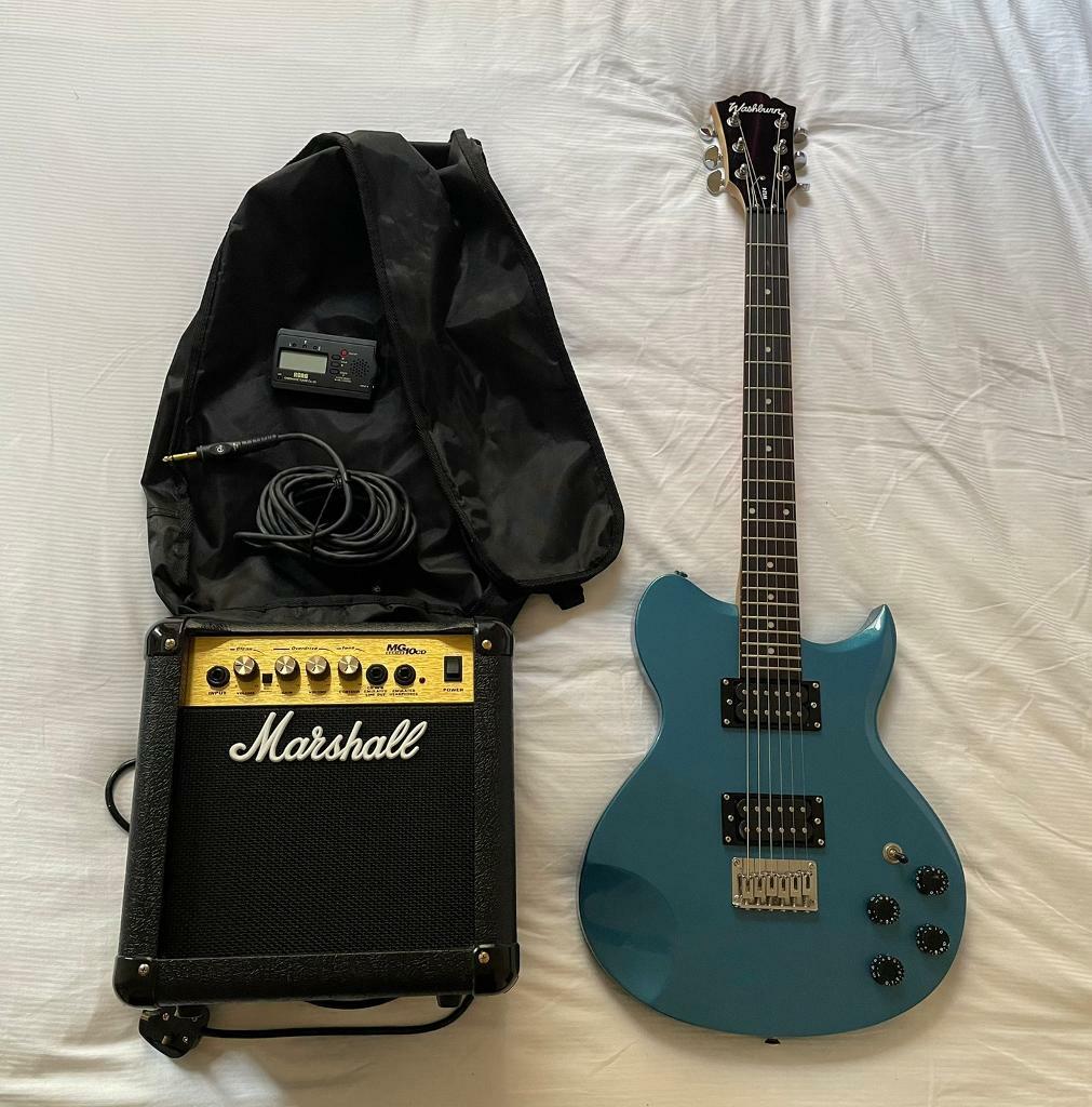 Washburn WI24 Electric Guitar, Amp and Accessories in Newington