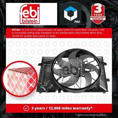 Radiator Fan fits MERCEDES C180 1.8 2.0 00 to 07 Cooling A2035000593 Febi New