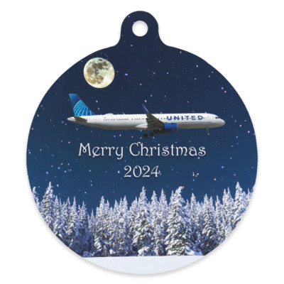 A321 Merry Christmas 2024 - Metal Ornament