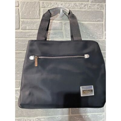 Women's Versace Parfums Black Tote Bag w/ Dust Cover & Silver Accents