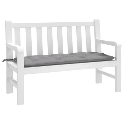 vidaXL Garden Bench Cushion Grey 120x50x7 cm Oxford Fabric