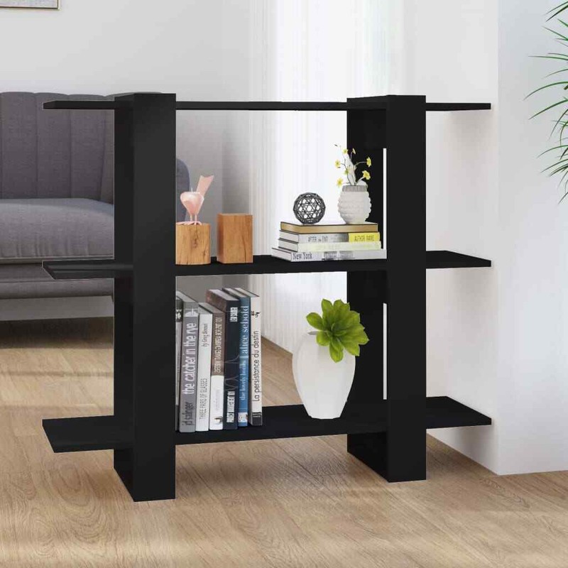 Bibliothï¿½Que/Sï¿½Parateur De Piï¿½Ce Noir 100x30x87 Cm