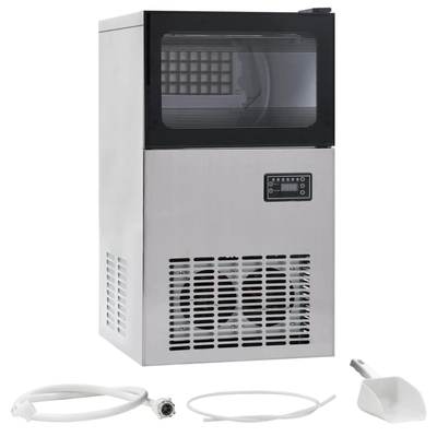 vidaXL IJsblokjesmachine 420 W 15 kg/24 u Zwart IJsblokjes Maker IJsmachine
