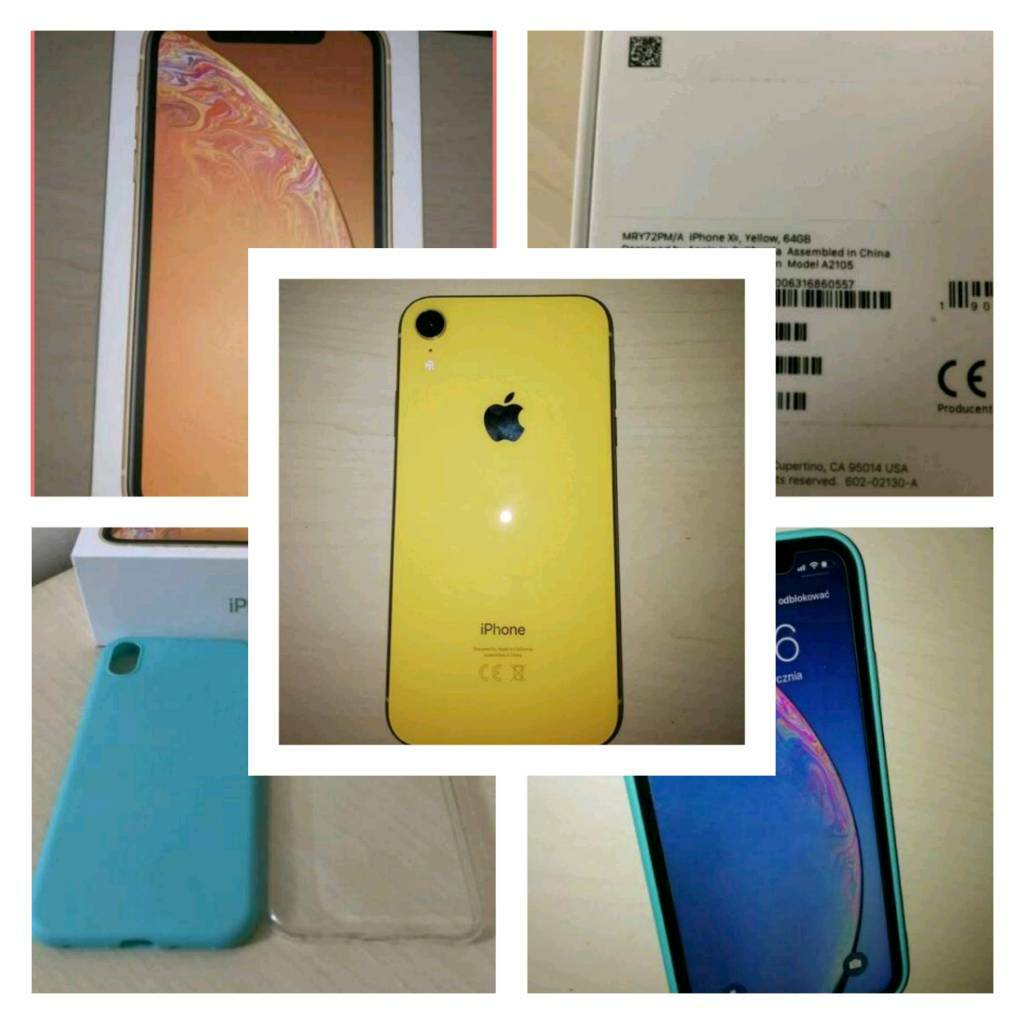 IPhone XR 64GB, Yellow, Unlocked with Accessories in Hereford