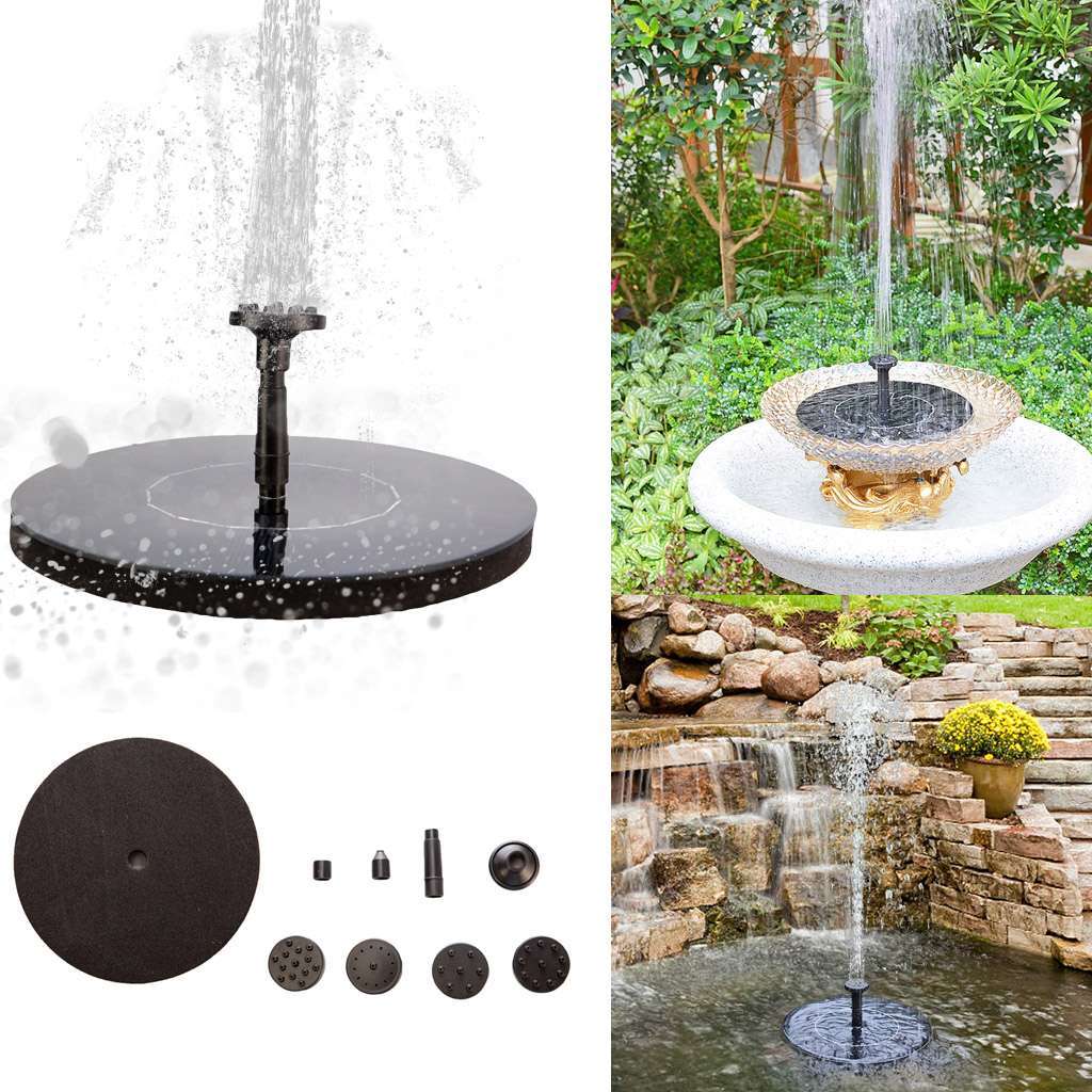 Solar Water Panel Power Fountain Pump Kit Pool Pond Watering Submersible Garden