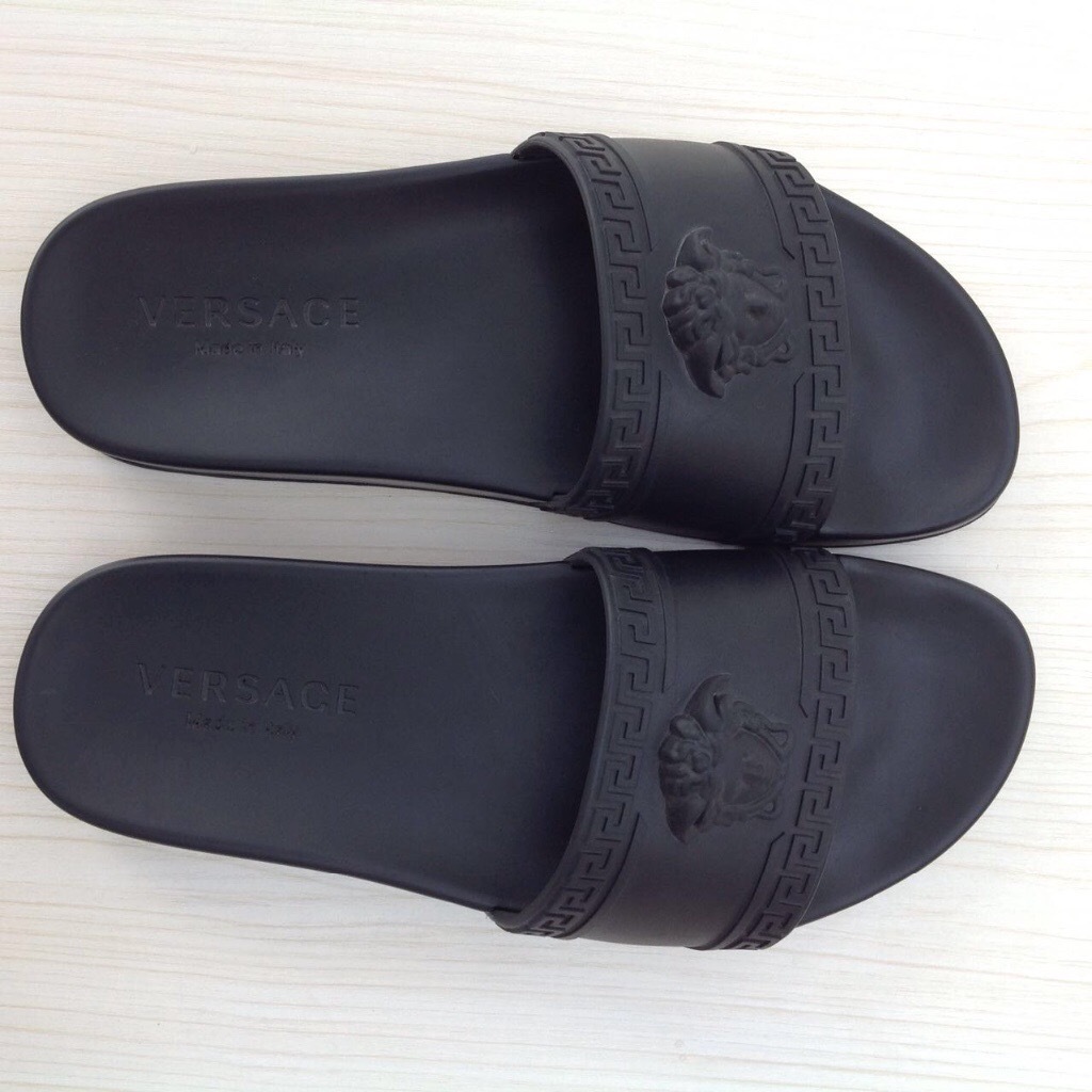 Versace Men's Palazzo Medusa Slide sandal slippers Black Uk Size 8.5