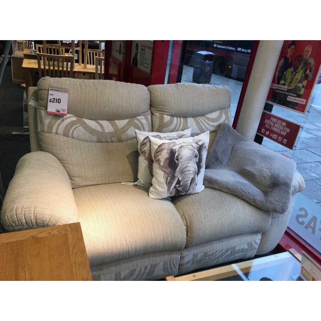 BHF Cream Fabric 2 Seater Sofa in Walsall, West Midlands Gumtree