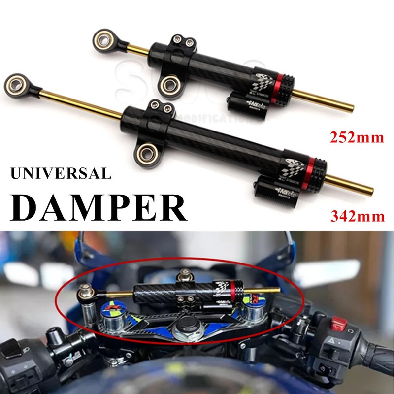 Ammortizzatore Sterzo Moto Regolabile Fibra Carbonio Stabilizzatore Sterzo Honda