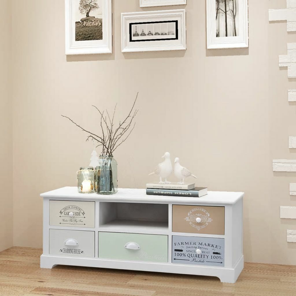 TV Schrank Landhausstil Sideboard Hifi Kommode Lowboard Fernsehschrank