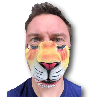 Halbes Gesicht Comedy Funny People Maske Stag Henne Latex Party Maskerade