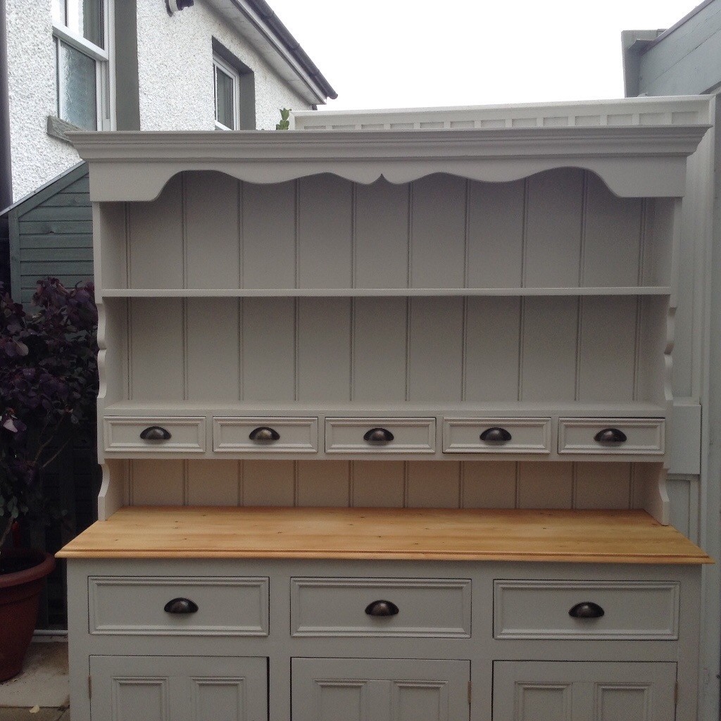 Welsh Dresser, beautifully painted in Purbeck Stone by Farrow & Ball
