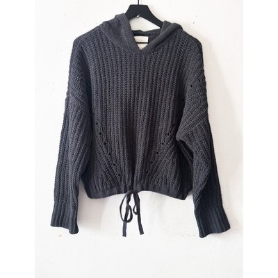 Lucky Brand Muted Ebony Chenille Hoodie Women's Size L