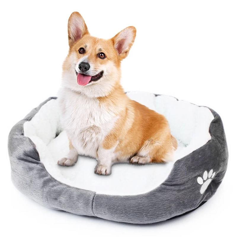 Dog Bed for Small Dogs, Cozy Calming Pet Bed for Dogs Cats, Anti-Anxiety, Non-Sl