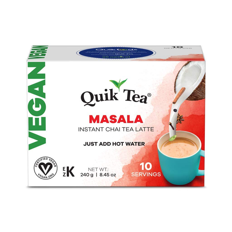 Vegan Masala Instant Chai Tea Latte - 10 Count Single Box - 