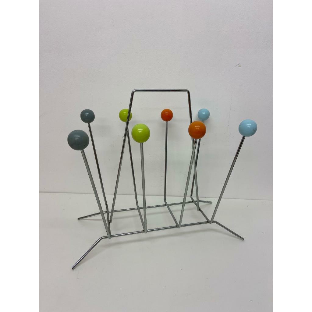 Mid Century Charles & Ray Eames Sputnik Atomic Magazine Rack in