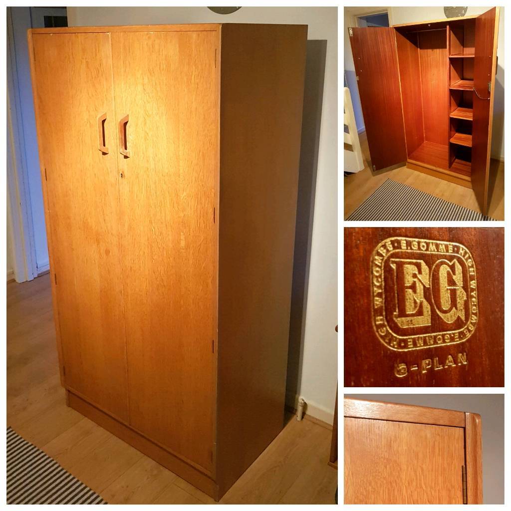 Mid Century Retro G Plan Brandon Small Wardrobe Light Blonde