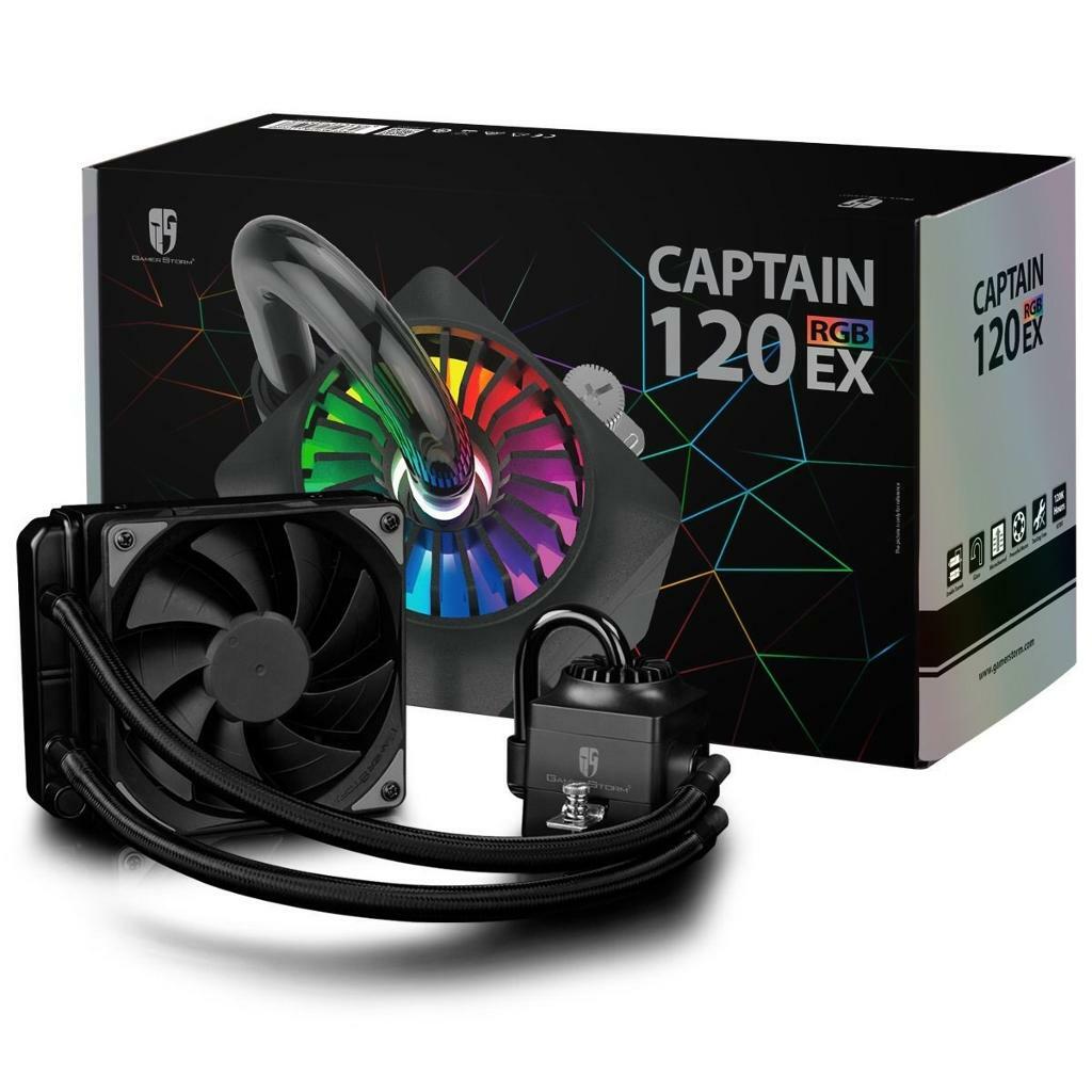 DeepCool CAPTAIN 120 EX RGB 120mm AIO Extreme Silent Liquid CPU Cooler ...