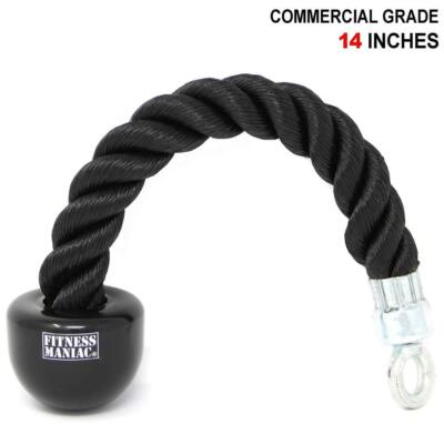 Home Gym Attachments Tricep Rope Lat Bar Press Down Cable Machine Curl Pull down