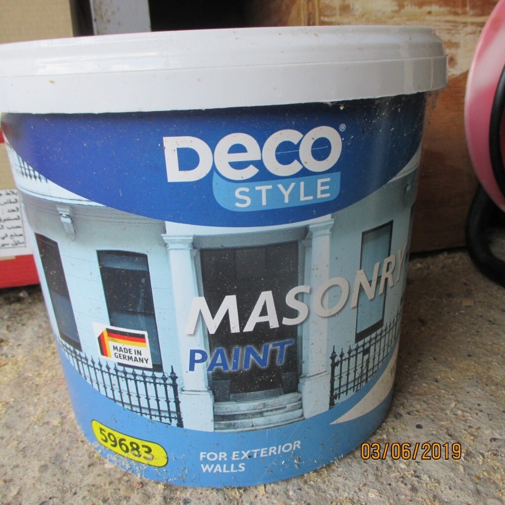 bought from aldi an unopened 5ltr pot of white masonry paint in