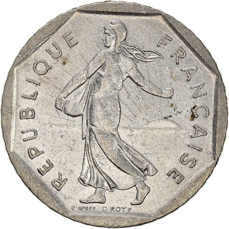 [#969162] Monnaie, France, 2 Francs, 1980