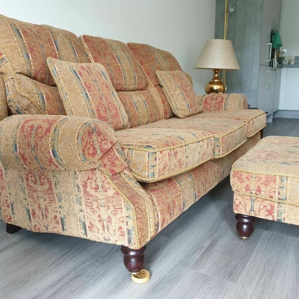 3 & 2 Seat Contrasting Sofas With Footstool in Bearsden, Glasgow Gumtree