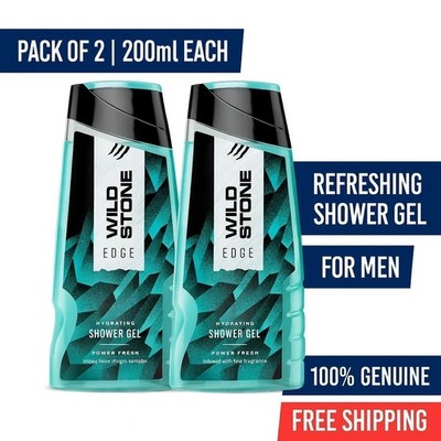 Wild Stone Edge Shower Gel or Men 200ml x2 | Body Wash | Pack of 2 | USA Ship
