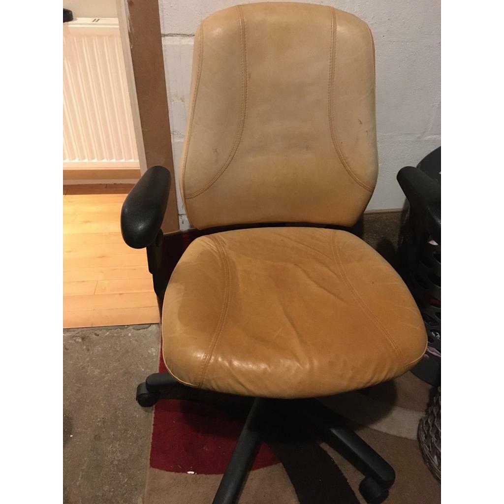 Leather desk chair for sale in Wandsworth, London Gumtree