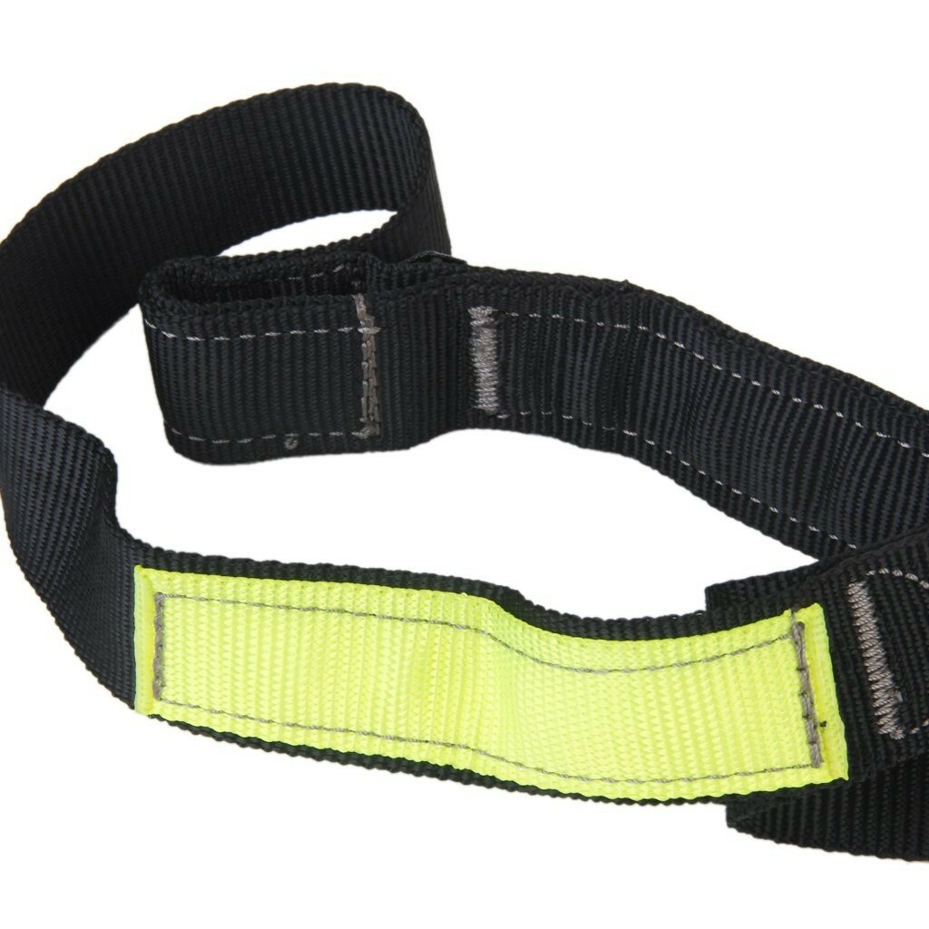 Webbing Ladder 4-Step Etrier Hanging Rope for Climbing Caving Rescue Black