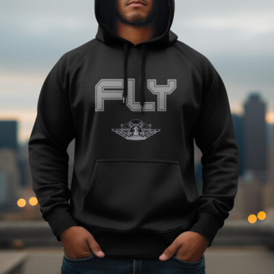 FLY ONE Street Wear Graphic Hoodie To Complement Jordan One High Shoe Small -7XL