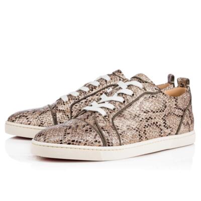 Christian Louboutin GONDOLIERE ORLATO Glitter Snake Low Top Sneakers Shoes $845