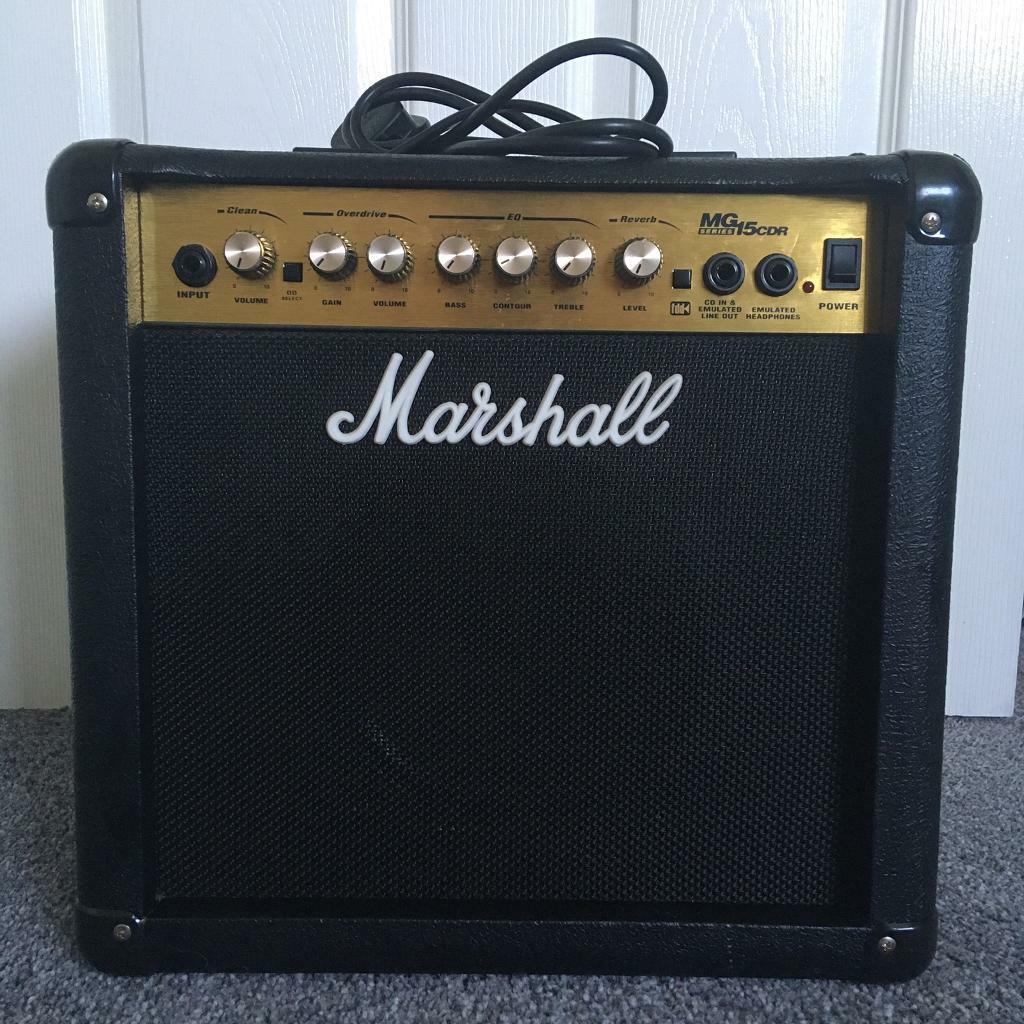 Marshall MG15CDR 15W Guitar Combo Amp with Reverb and Overdrive Working