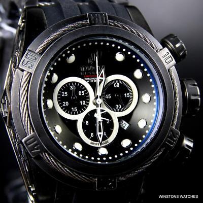 Pre-owned Invicta Jt Reserve Bolt Zeus Swiss Made Chrono 52mm Black Distressed Watch