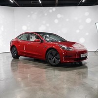 2021 71 TESLA MODEL 3 LONG RANGE AWD DUAL MOTOR  * ULTRA RED * WHITE LEATHER
