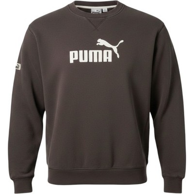 Vintage Puma Crewneck Sweatshirt Mens Large Black Fleece Pullover Logo Graphic