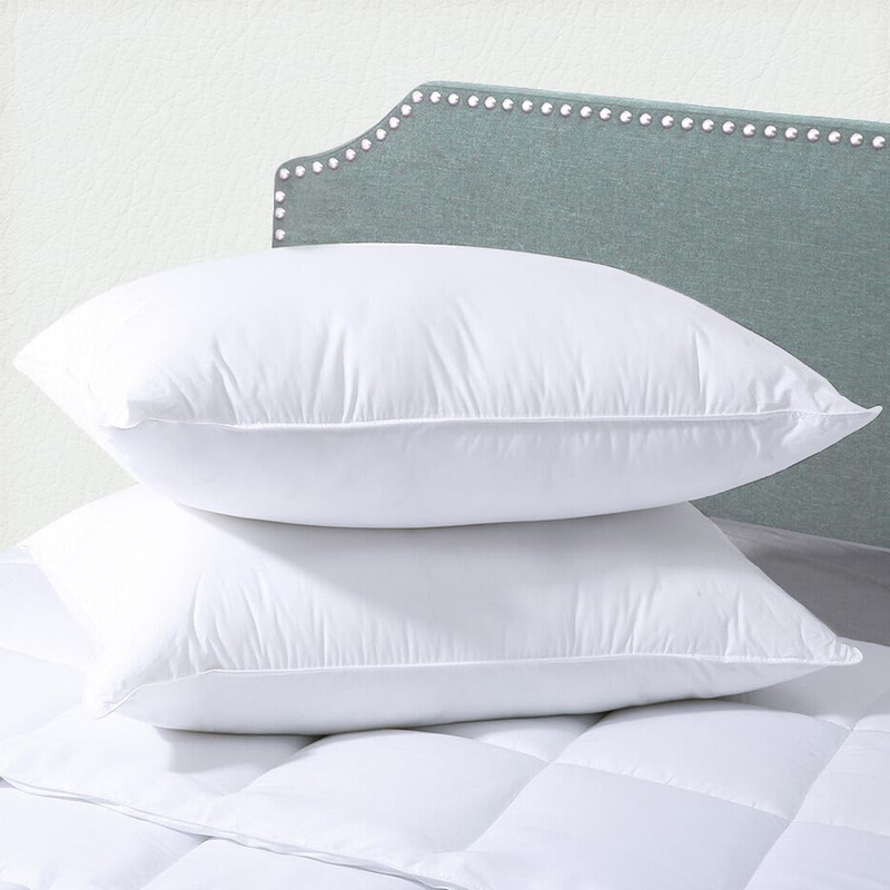 Standard Size Set Of 2 Bed Pillow Medium Firm, 20x26 Inch Wh